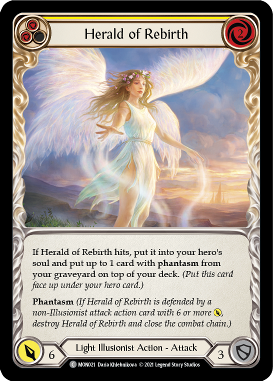 Herald of Rebirth (Yellow) [MON021] 1st Edition Normal | Good Games Adelaide SA