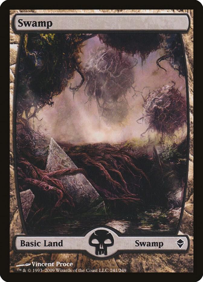 Swamp 241 (Zendikar)  - Full Art Foil | Good Games Adelaide SA