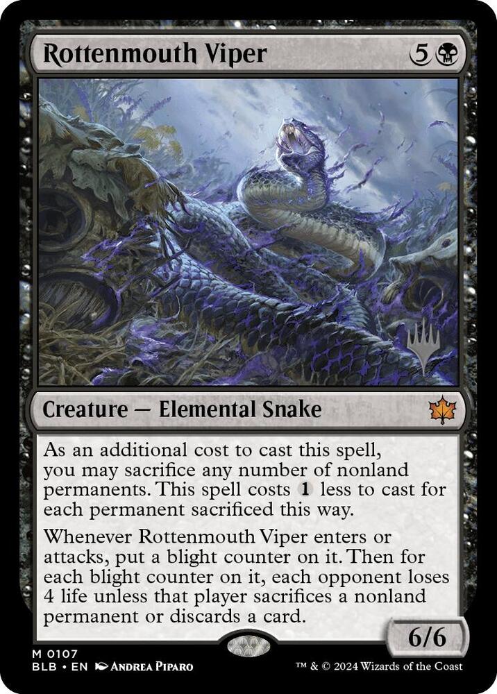 Rottenmouth Viper 107 (Promo Pack: Bloomburrow)  | Good Games Adelaide SA