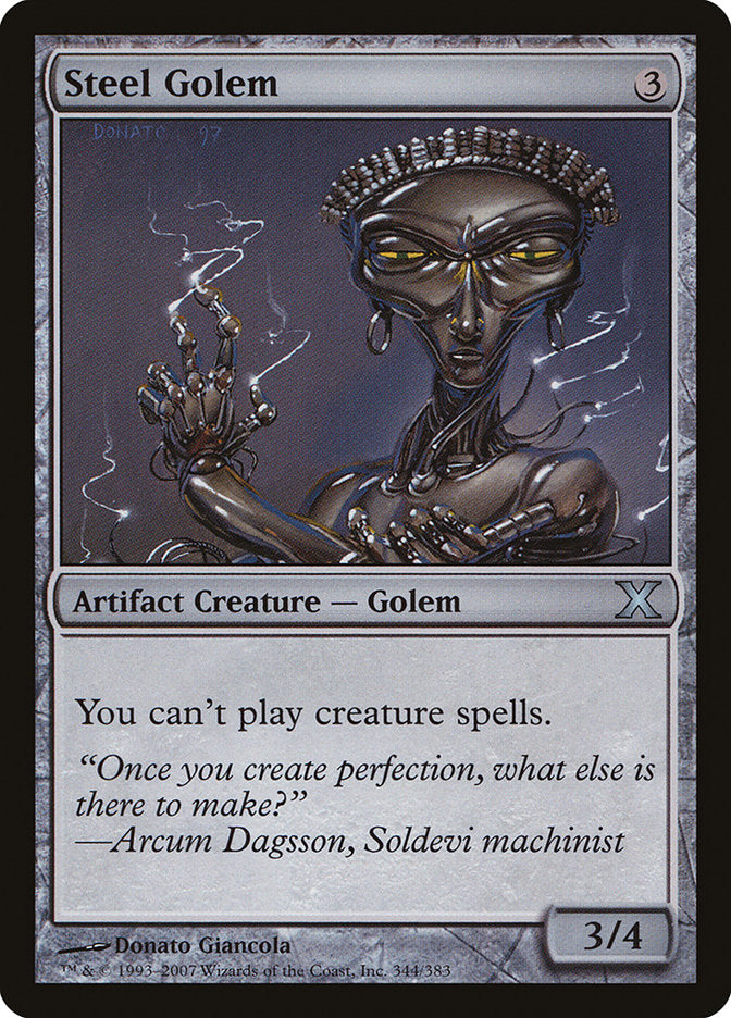 Steel Golem 344 (10th Edition)  - Foil | Good Games Adelaide SA