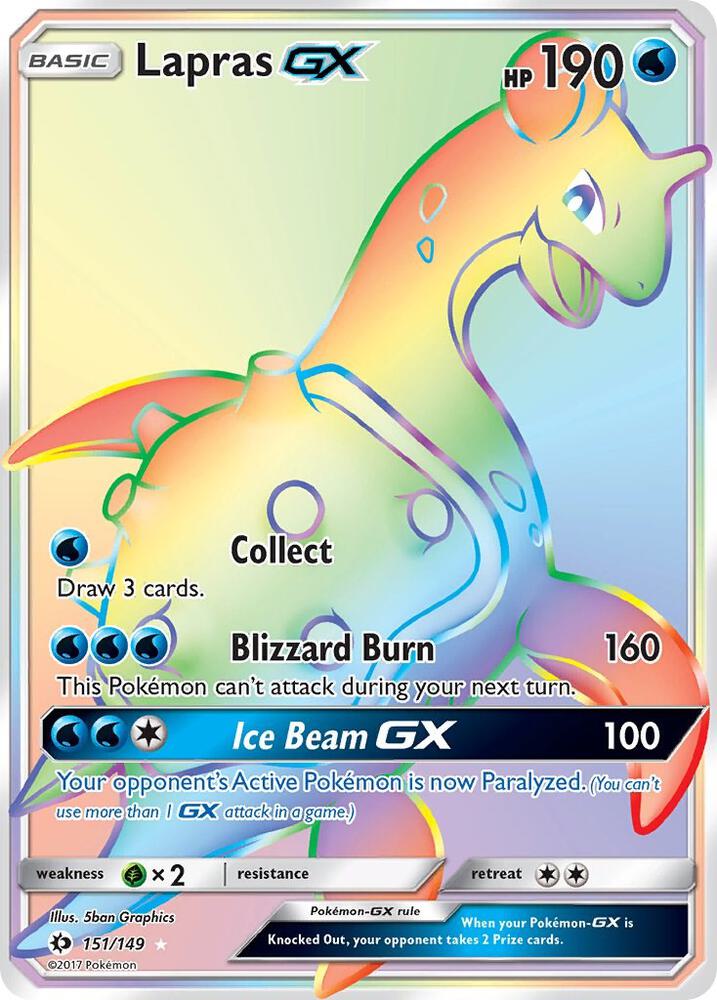 Lapras GX Secret 151/149 (SM Base Set)  - Holofoil | Good Games Adelaide SA