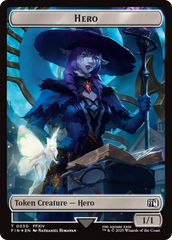 Hero (0030) // Wizard (0035) Double-Sided Token (Surge Foil) [FINAL FANTASY Tokens] | Good Games Adelaide SA