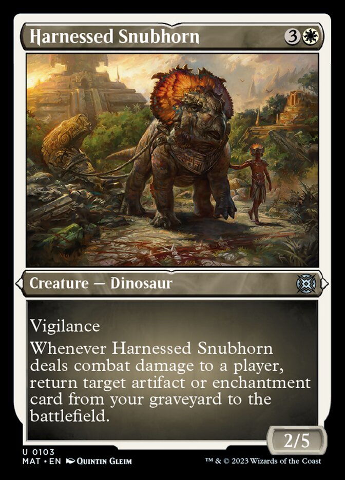 Harnessed Snubhorn (Foil Etched) [March of the Machine: The Aftermath] | Good Games Adelaide SA