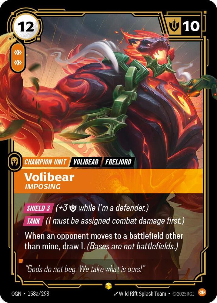 Volibear - Imposing 158a/298 (Origins)  - Foil | Good Games Adelaide SA