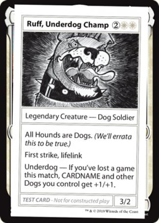 Ruff, Underdog Champ (2021 Edition) [Mystery Booster Playtest Cards] | Good Games Adelaide SA