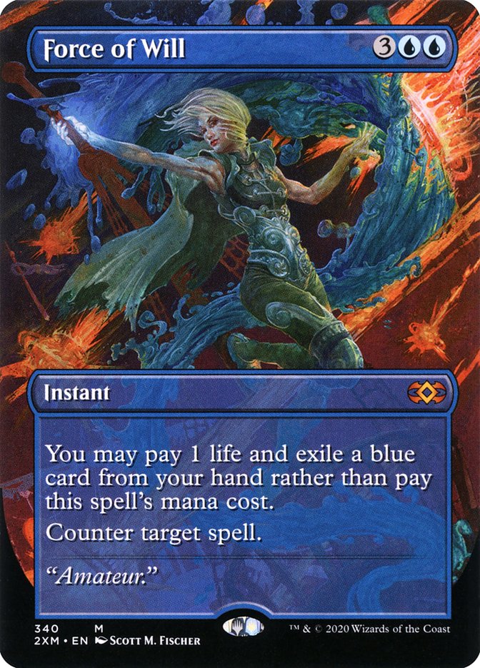 Force of Will (Borderless) [Double Masters] | Good Games Adelaide SA