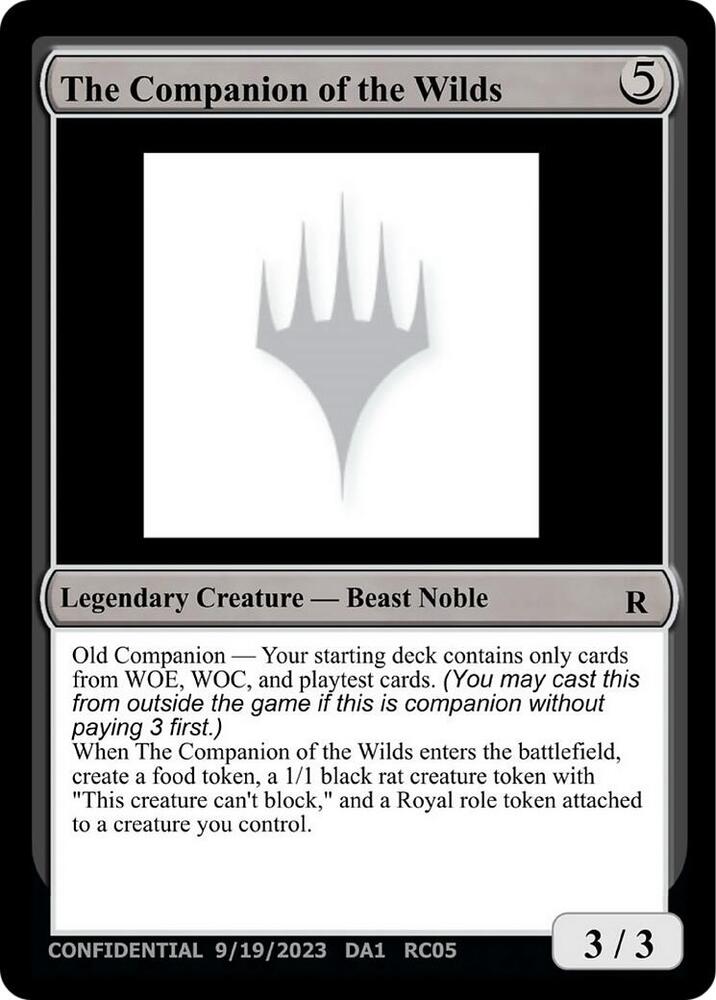 The Companion of the Wilds  (Un-Known Event Playtest Cards)  | Good Games Adelaide SA