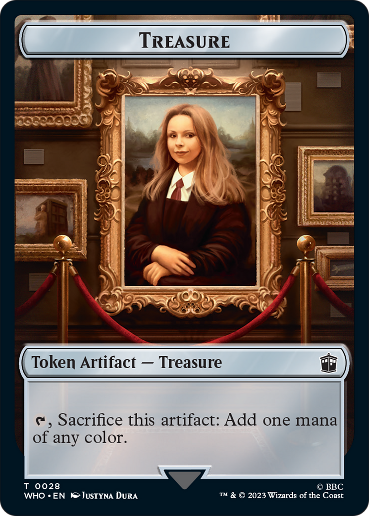 Warrior // Treasure (0028) Double-Sided Token [Doctor Who Tokens] | Good Games Adelaide SA