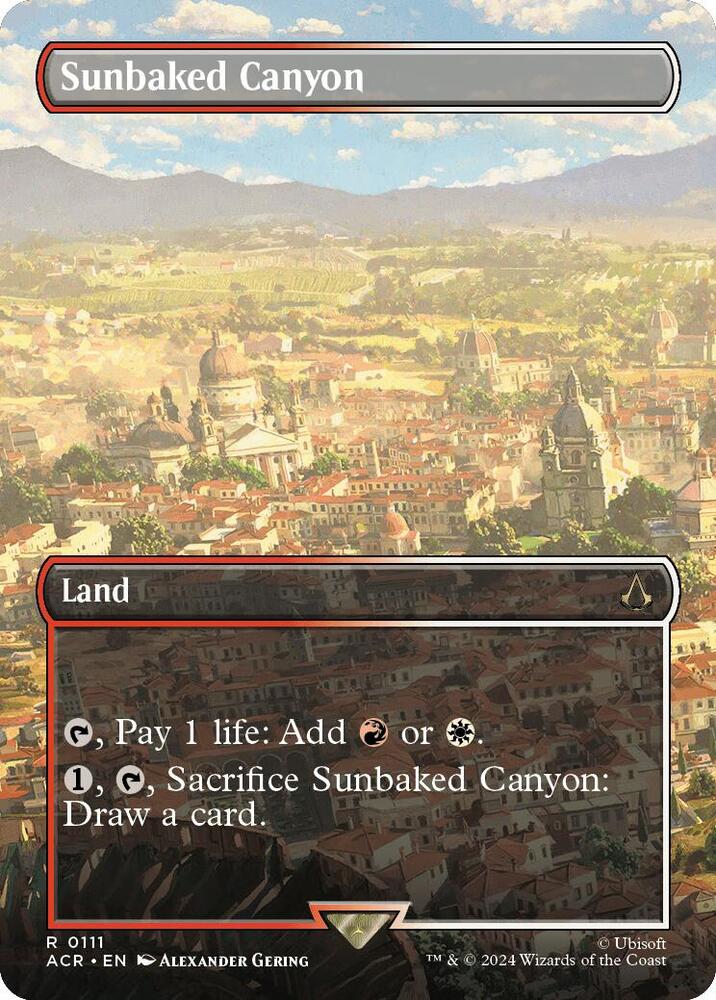Sunbaked Canyon 111 (Universes Beyond: Assassin's Creed)  - Borderless Foil | Good Games Adelaide SA