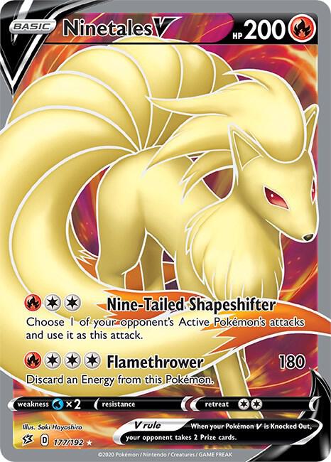 Ninetales V Full Art 177/192 (SWSH02: Rebel Clash)  - Holofoil | Good Games Adelaide SA