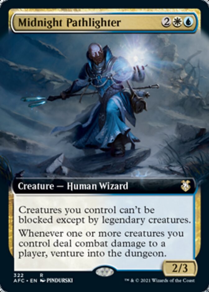 Midnight Pathlighter (Extended) [Dungeons & Dragons: Adventures in the Forgotten Realms Commander] | Good Games Adelaide SA