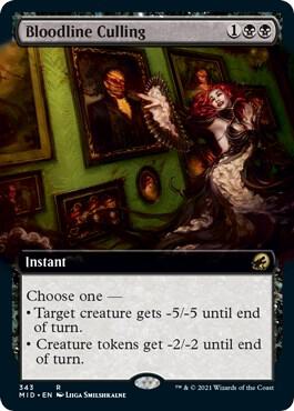 Bloodline Culling Extended Art 343 (Innistrad: Midnight Hunt)  - Foil | Good Games Adelaide SA