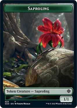 Saproling Cat Double Sided Token 23 // 3 (Starter Commander Decks)  | Good Games Adelaide SA