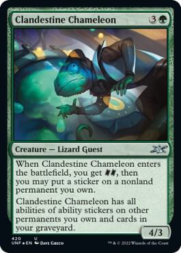 Clandestine Chameleon Galaxy Foil 420 (Unfinity)  - Foil | Good Games Adelaide SA