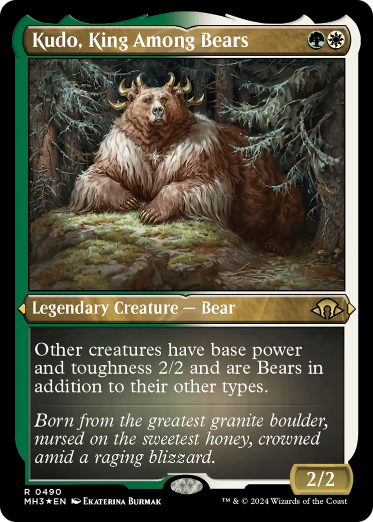 Kudo, King Among Bears (Foil Etched) [Modern Horizons 3] | Good Games Adelaide SA