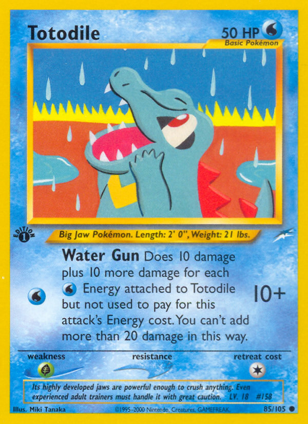Totodile (85/105) [Neo Destiny 1st Edition] | Good Games Adelaide SA