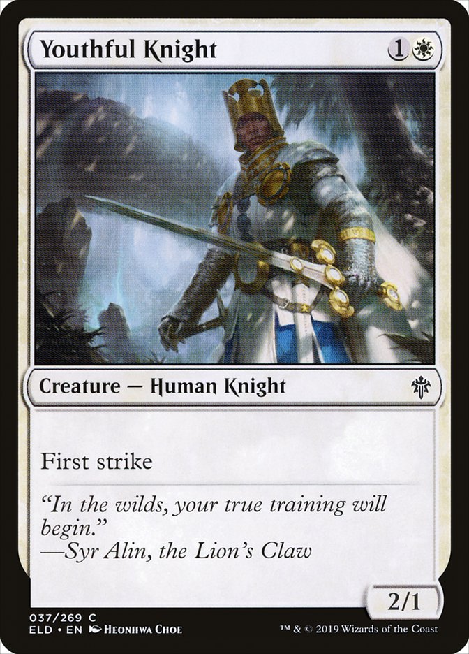 Youthful Knight 37 (Throne of Eldraine)  - Foil | Good Games Adelaide SA