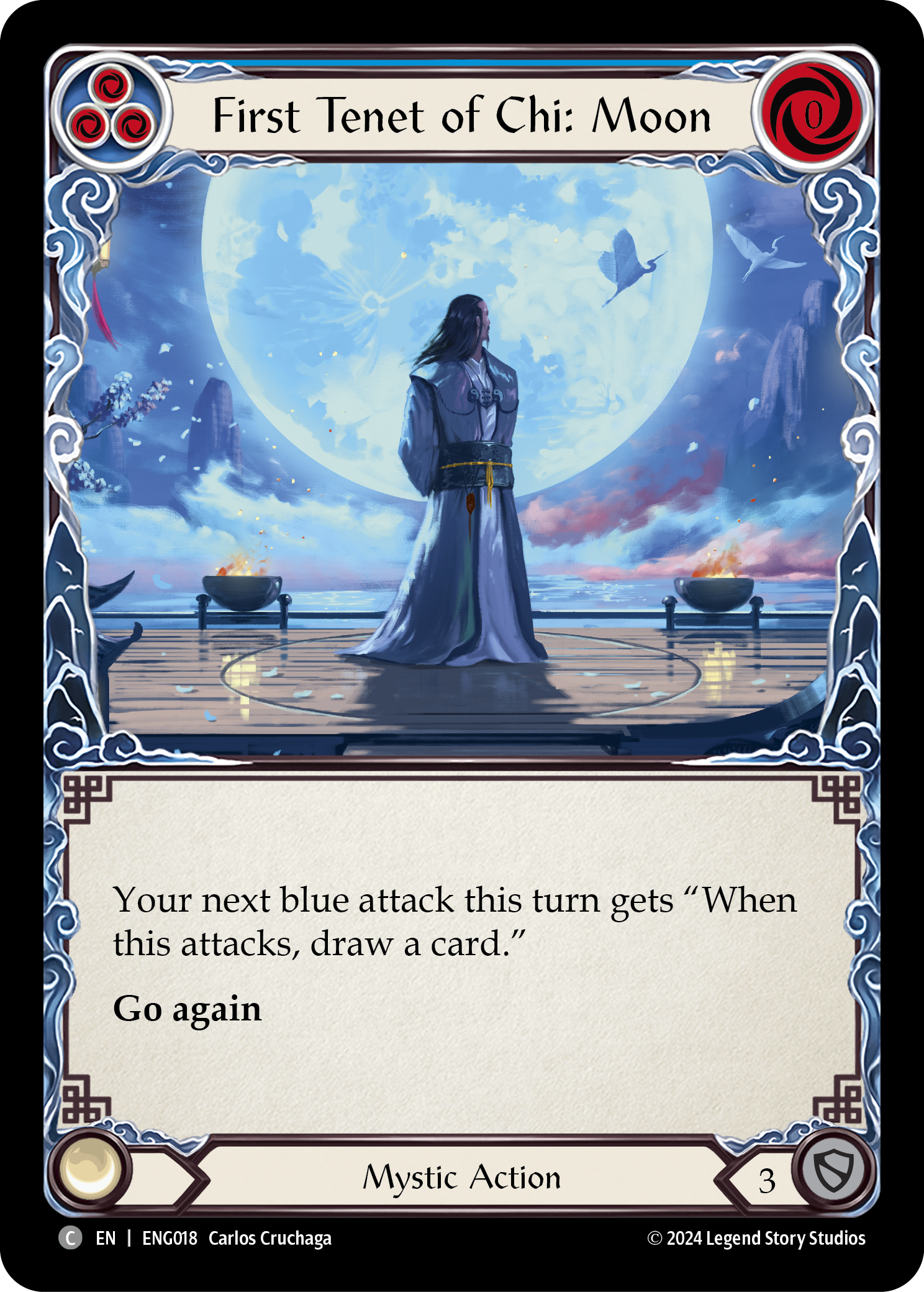 First Tenet of Chi: Moon [ENG018] (Part of the Mistveil Enigma Blitz Deck) | Good Games Adelaide SA