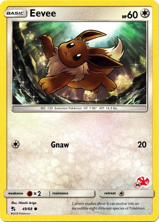 Eevee (49/68) (Charizard Stamp #36) [Battle Academy 2020] | Good Games Adelaide SA