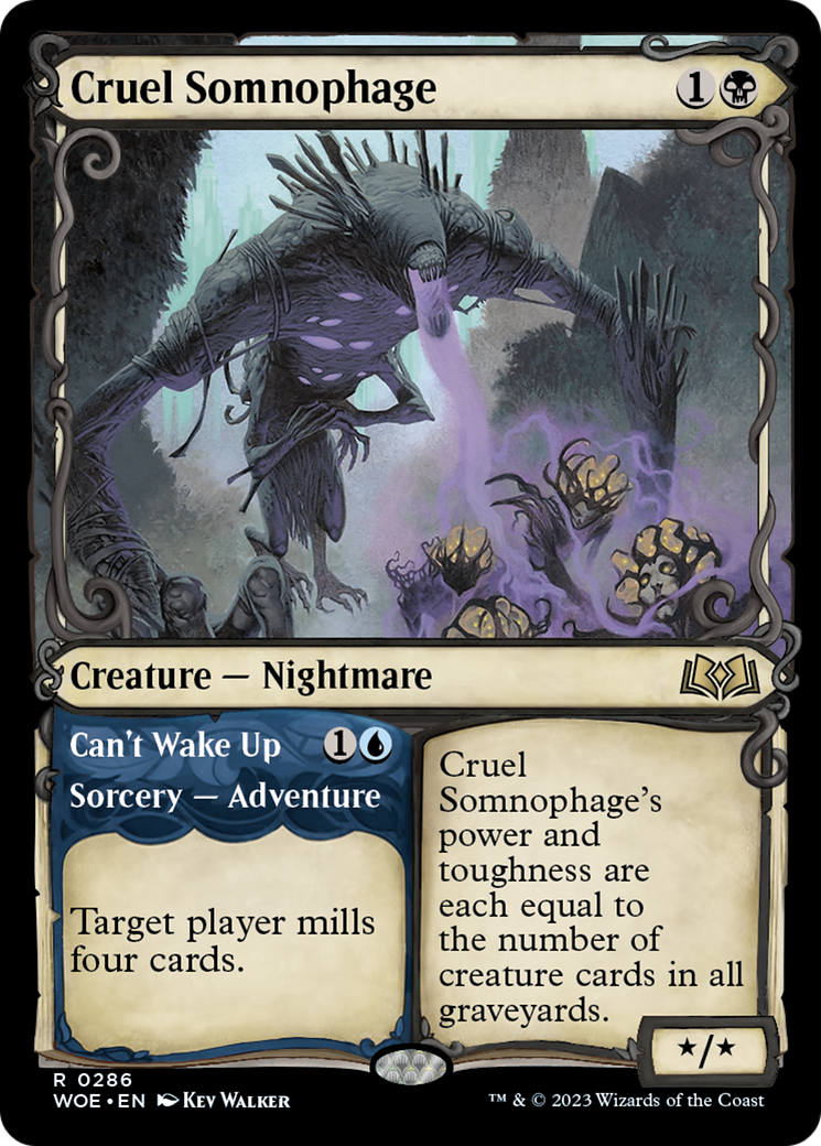 Cruel Somnophage // Can't Wake Up (Showcase) [Wilds of Eldraine] | Good Games Adelaide SA