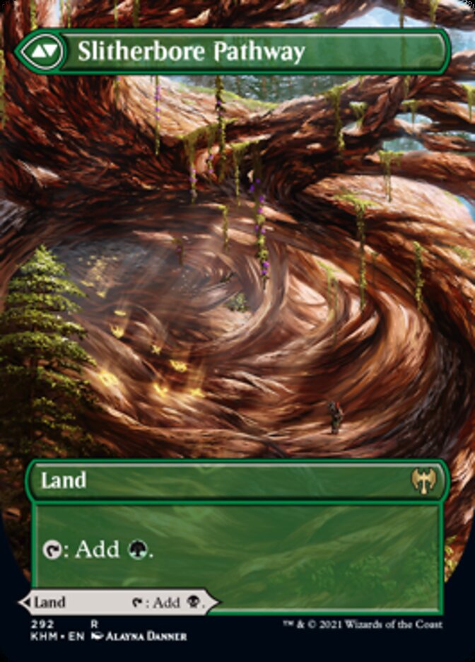 Darkbore Pathway // Slitherbore Pathway (Borderless Alternate Art) [Kaldheim] | Good Games Adelaide SA