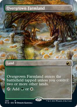 Overgrown Farmland Borderless 283 (Innistrad: Midnight Hunt)  - Foil | Good Games Adelaide SA