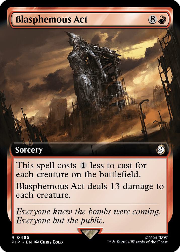 Blasphemous Act Extended Art 465 (Universes Beyond: Fallout)  - Foil | Good Games Adelaide SA