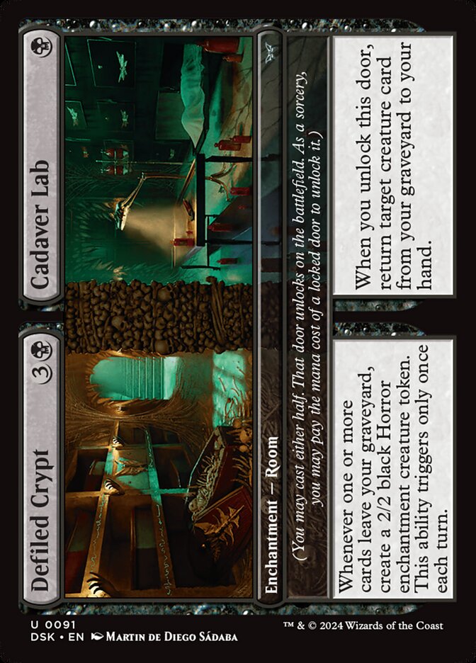 Defiled Crypt // Cadaver Lab 91 (Duskmourn: House of Horror)  - Foil | Good Games Adelaide SA