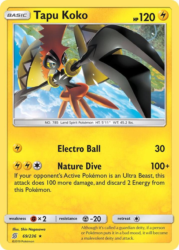 Tapu Koko 69/236 (SM - Unified Minds)  - Holofoil | Good Games Adelaide SA