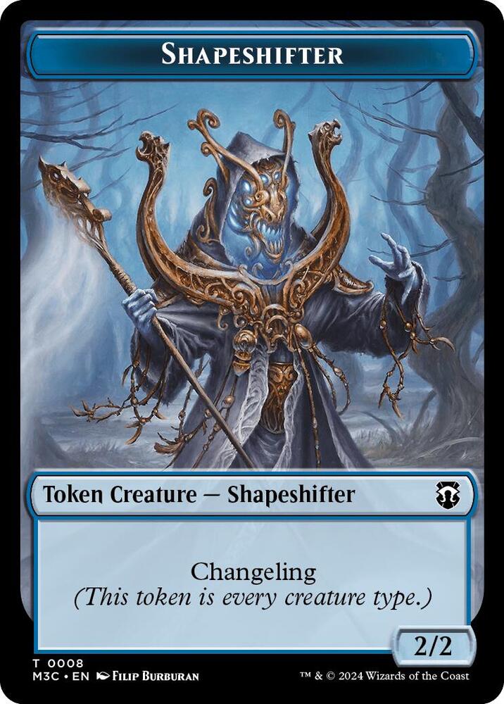Shapeshifter 0008 Dragon Double Sided Token 8 // 12 (Commander: Modern Horizons 3)  - Ripple Foil | Good Games Adelaide SA