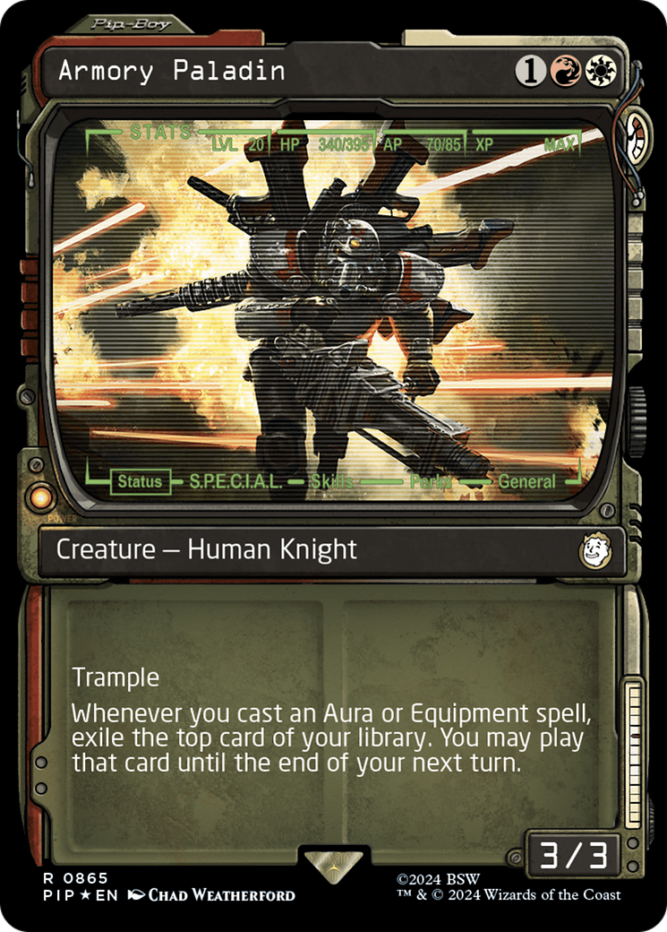 Armory Paladin (Showcase) (Surge Foil) [Fallout] | Good Games Adelaide SA