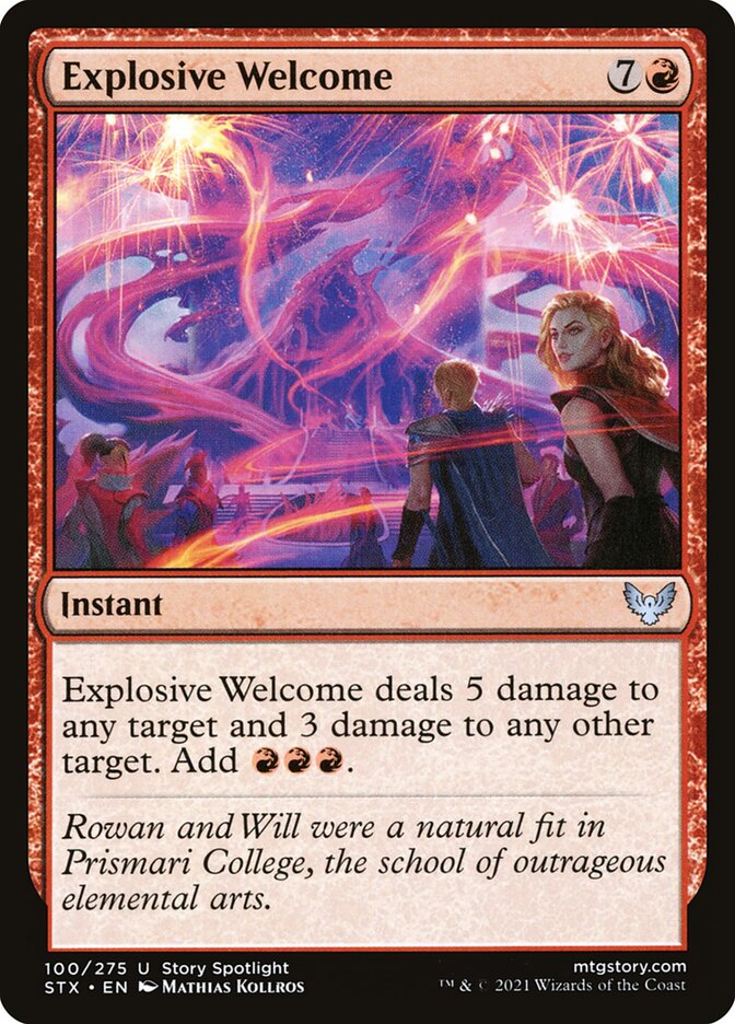 Explosive Welcome 100 (Strixhaven: School of Mages)  - Foil | Good Games Adelaide SA