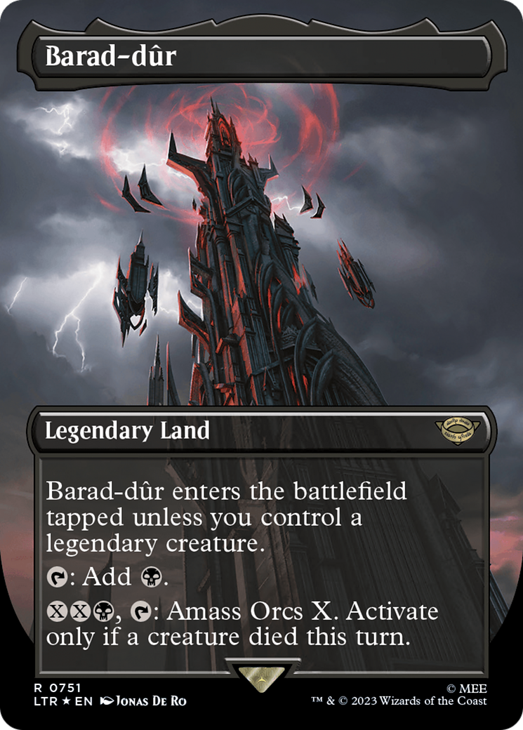 Barad-dur (0751) (Borderless) (Surge Foil) [The Lord of the Rings: Tales of Middle-Earth] | Good Games Adelaide SA