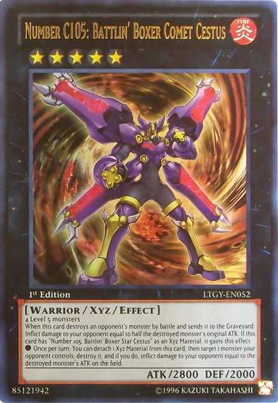 Number C105: Battlin' Boxer Comet Cestus [LTGY-EN052] Ultra Rare | Good Games Adelaide SA