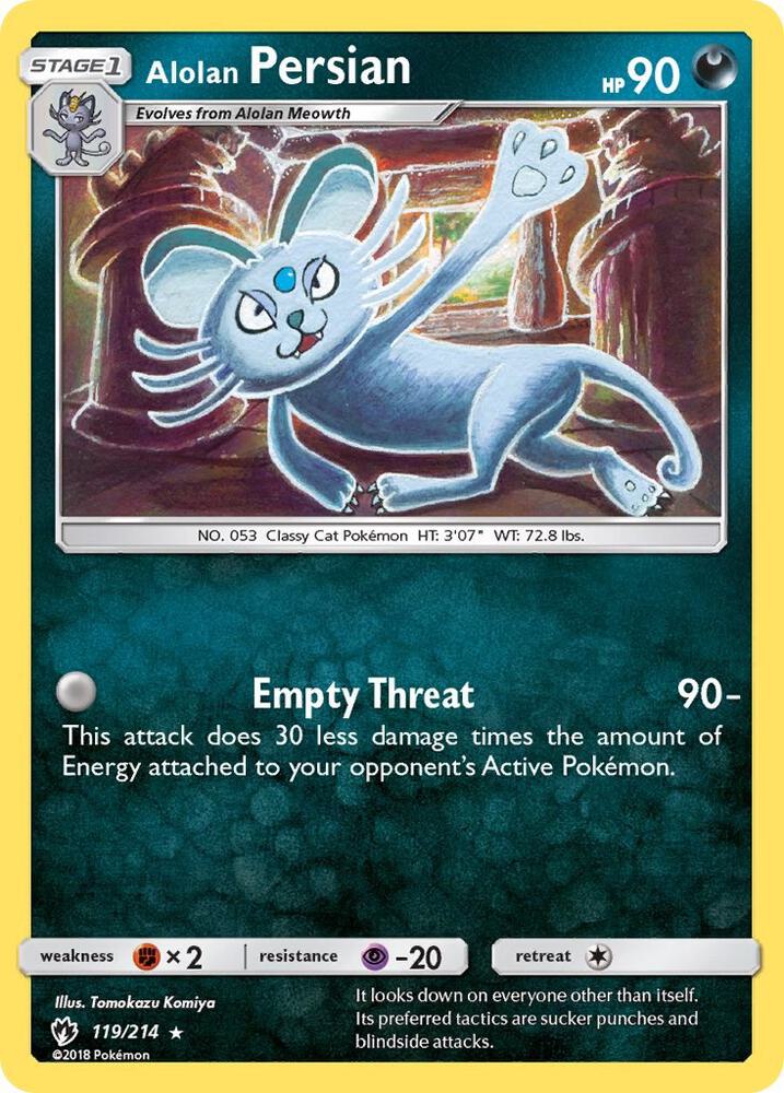 Alolan Persian 119/214 (SM - Lost Thunder)  | Good Games Adelaide SA