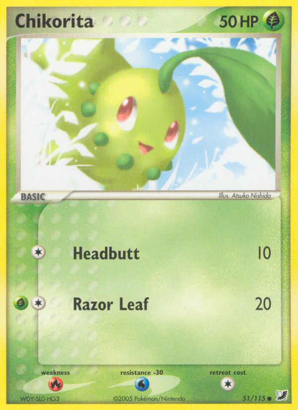 Chikorita (51/115) [EX: Unseen Forces] | Good Games Adelaide SA