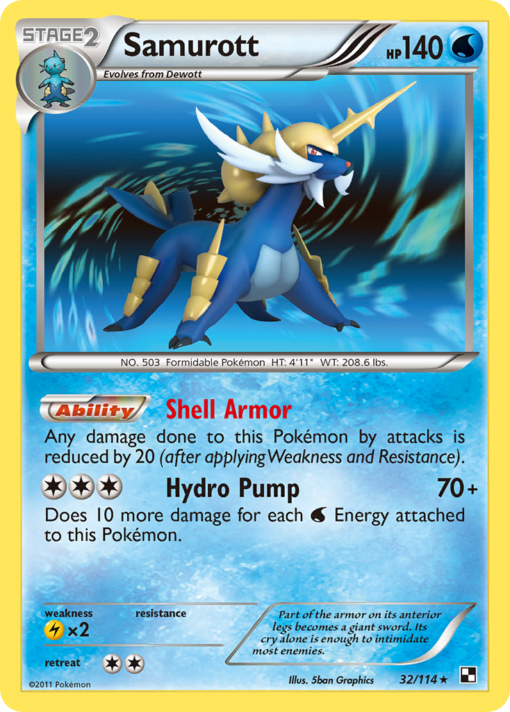 Samurott (32/114) [Black & White: Base Set] | Good Games Adelaide SA