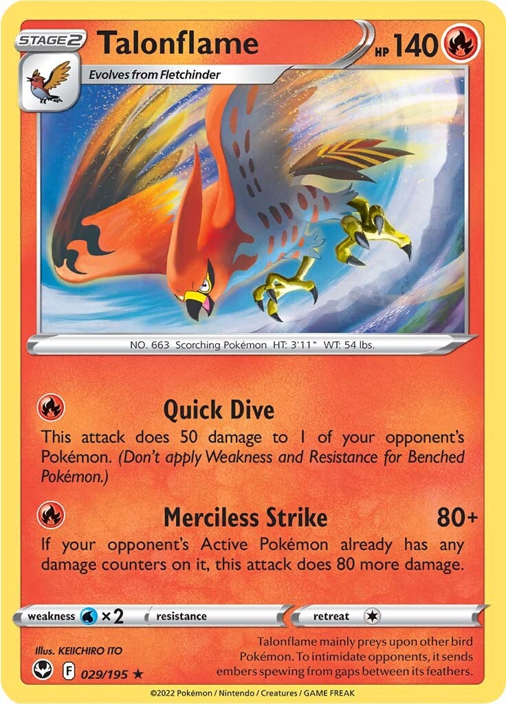 Talonflame (029/195) [Sword & Shield: Silver Tempest] | Good Games Adelaide SA
