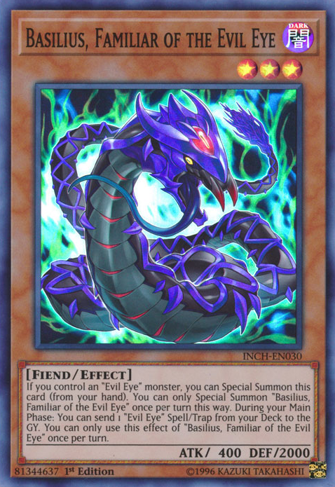 Basilius, Familiar of the Evil Eye [INCH-EN030] Super Rare | Good Games Adelaide SA