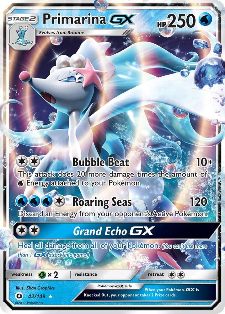 Primarina GX 42/149 (SM Base Set)  - Holofoil | Good Games Adelaide SA