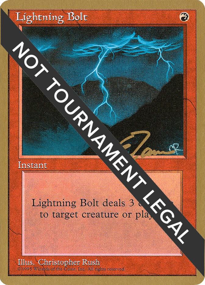 Lightning Bolt 1996 Eric Tam 4ED  (World Championship Decks)  | Good Games Adelaide SA