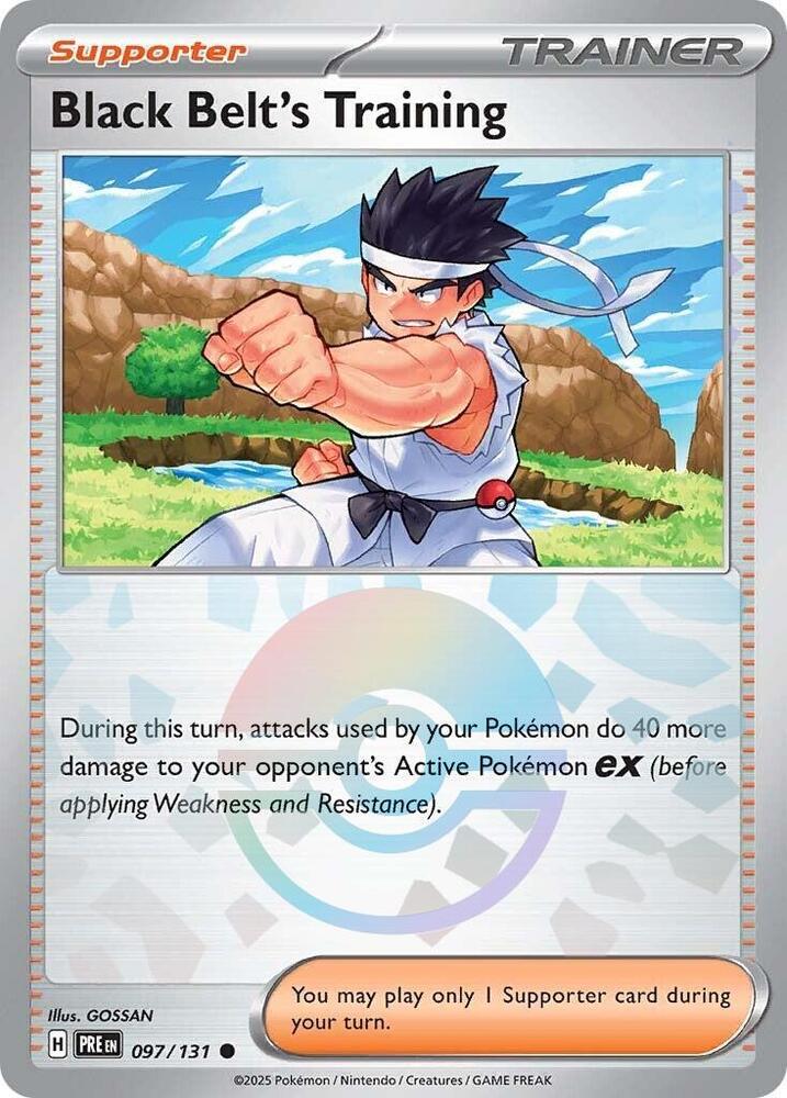 Black Belt's Training (097/131) (Poke Ball Pattern) [Scarlet & Violet: Prismatic Evolutions] | Good Games Adelaide SA