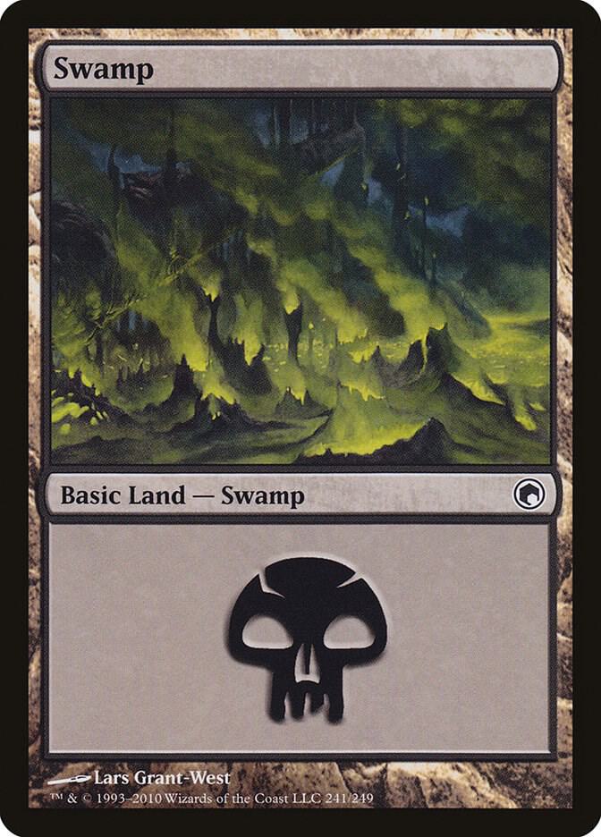 Swamp 241 (Scars of Mirrodin)  - Foil | Good Games Adelaide SA