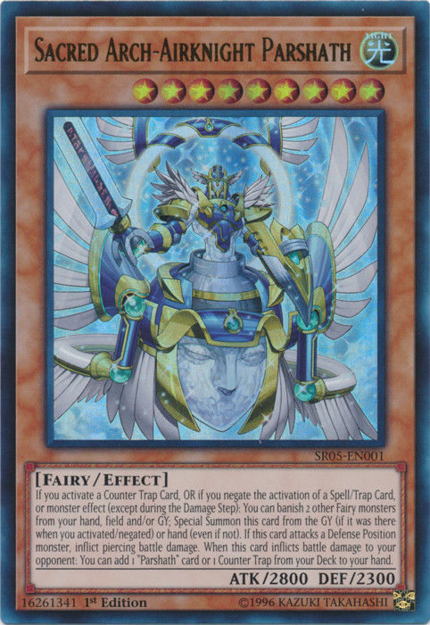 Sacred Arch-Airknight Parshath [SR05-EN001] Ultra Rare | Good Games Adelaide SA