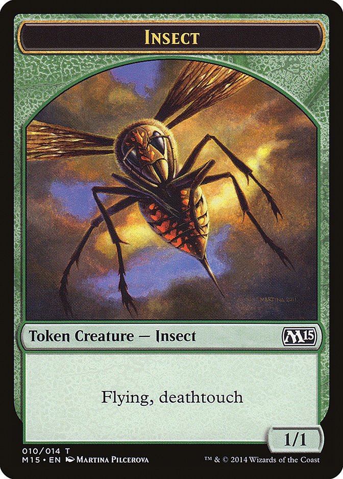 Insect Token (Deathtouch) [Magic 2015 Tokens] | Good Games Adelaide SA