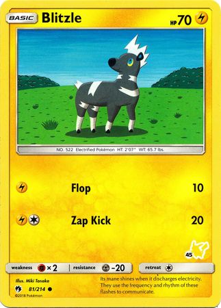 Blitzle (81/214) (Pikachu Stamp #45) [Battle Academy 2020] | Good Games Adelaide SA