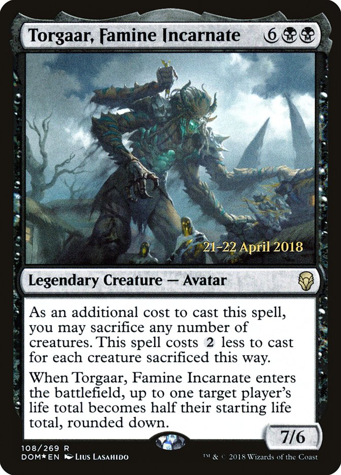 Torgaar, Famine Incarnate [Dominaria Promos] | Good Games Adelaide SA