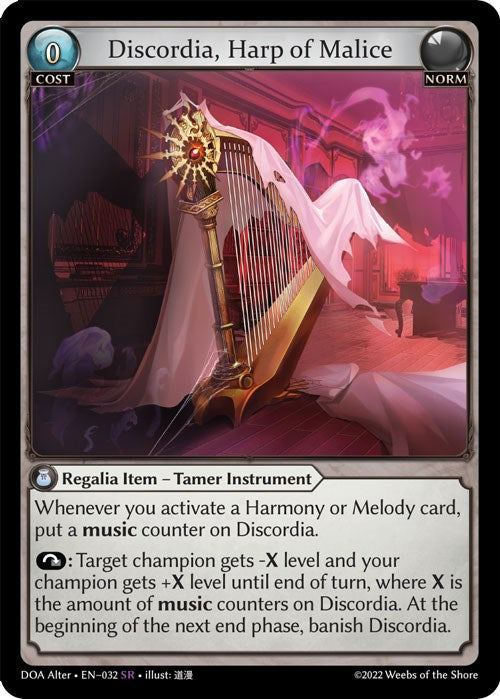 Discordia, Harp of Malice (032) [Dawn of Ashes: Alter Edition] | Good Games Adelaide SA