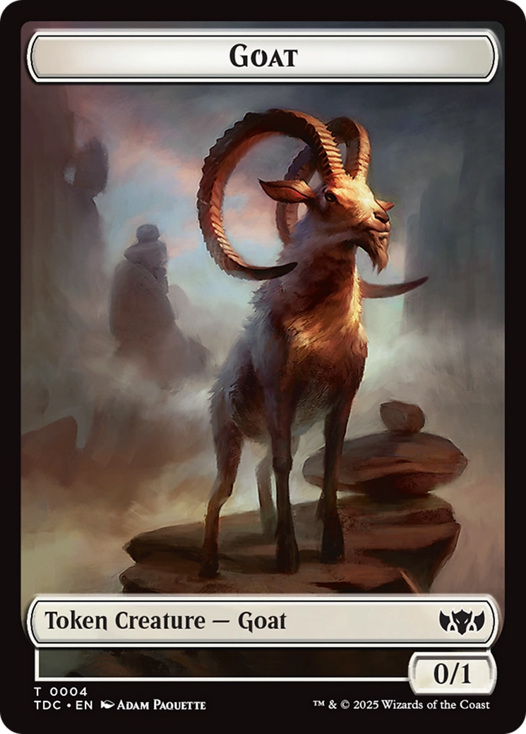 Plant // Goat Double-Sided Token [Tarkir: Dragonstorm Commander Tokens] | Good Games Adelaide SA