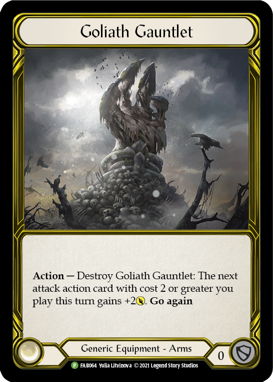 Goliath Gauntlet (Golden) [FAB064] (Promo)  Cold Foil | Good Games Adelaide SA